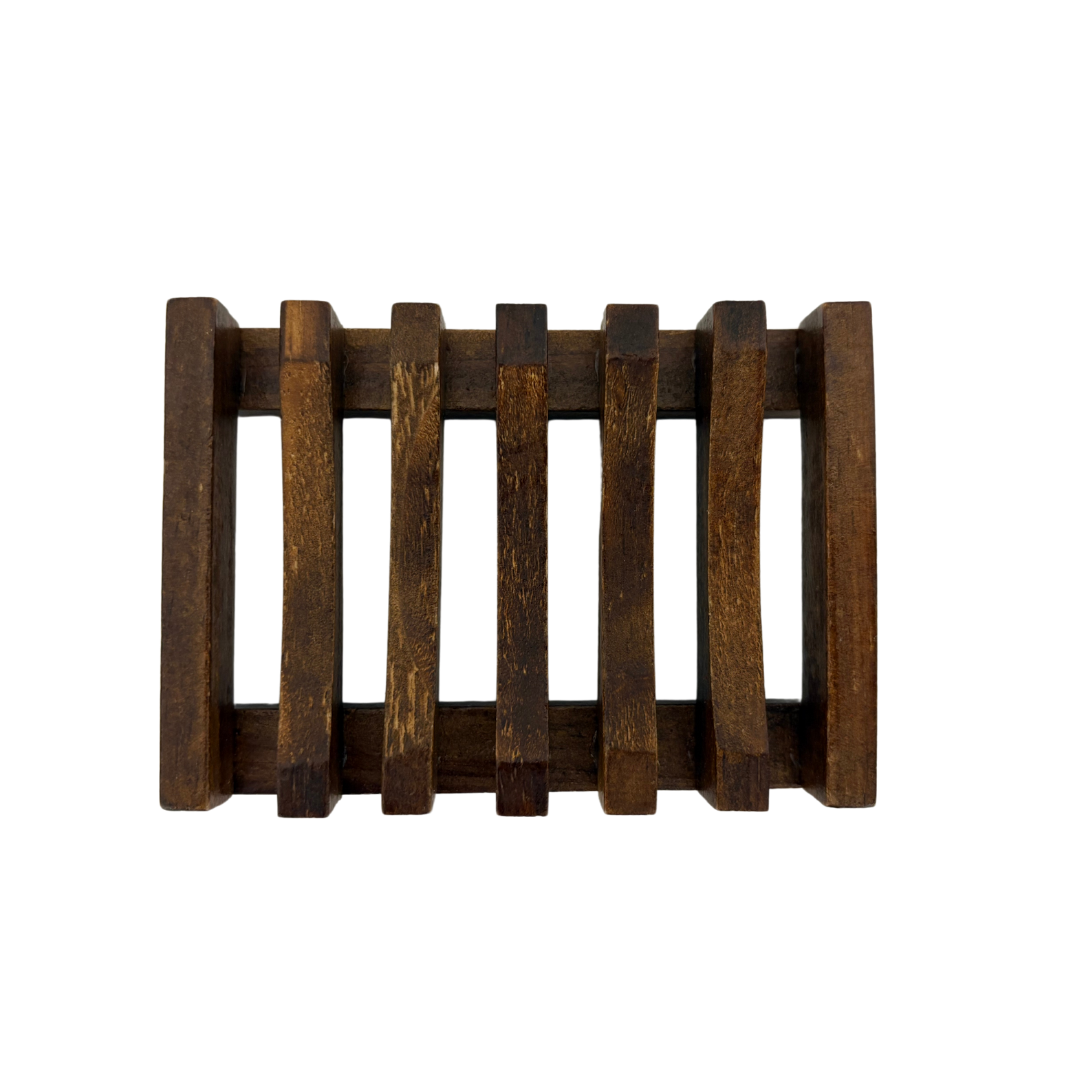 Selbstentwässernde Seifenschale aus Holz