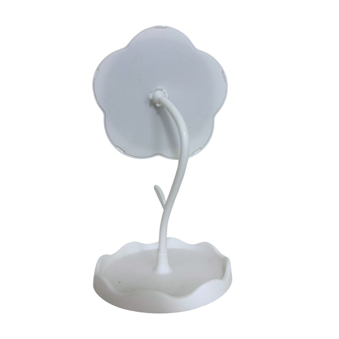 Kosmetikspiegel im Blumen-Design - Weiß