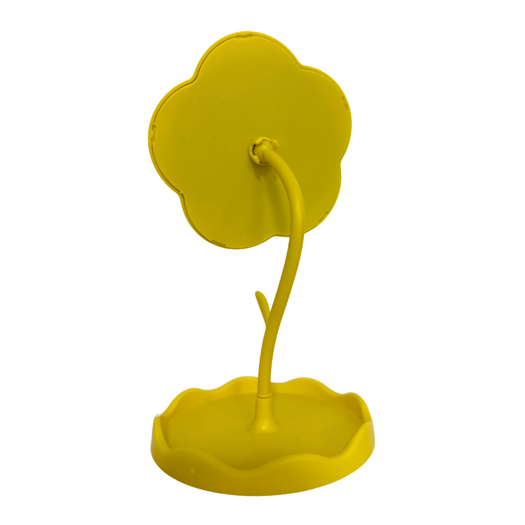 Kosmetikspiegel im Blumen-Design - Gelb