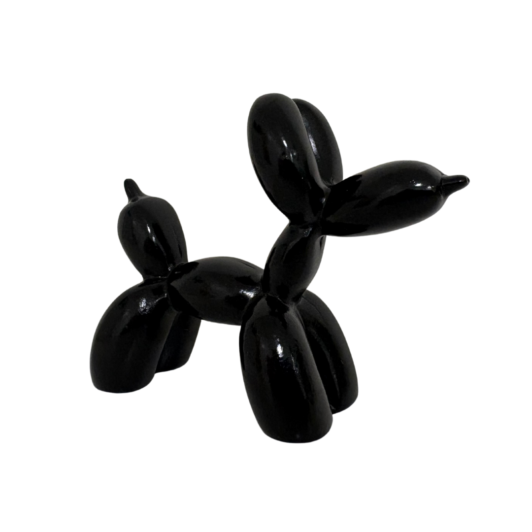 Schwarze Ballonhund-Figur
