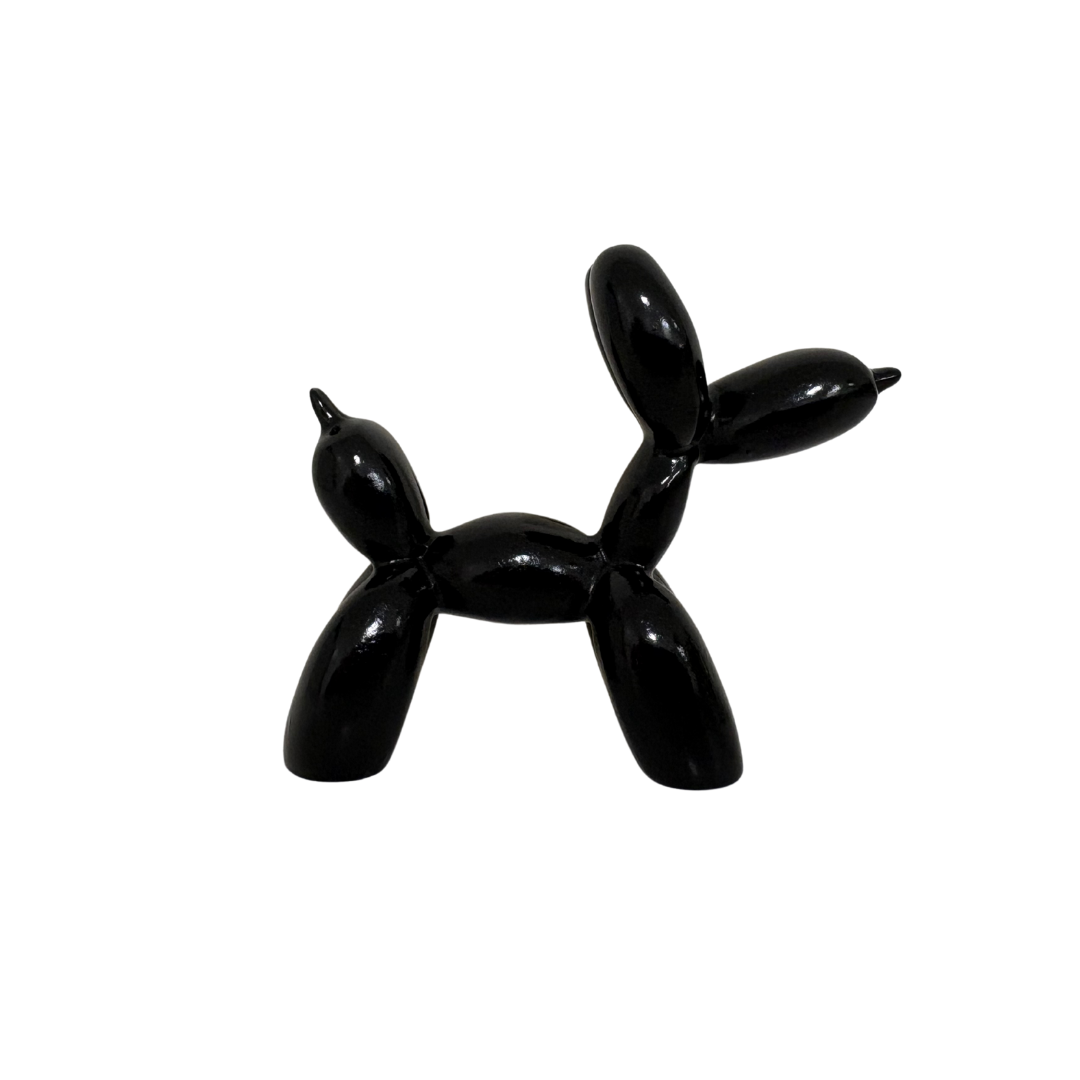 Schwarze Ballonhund-Figur