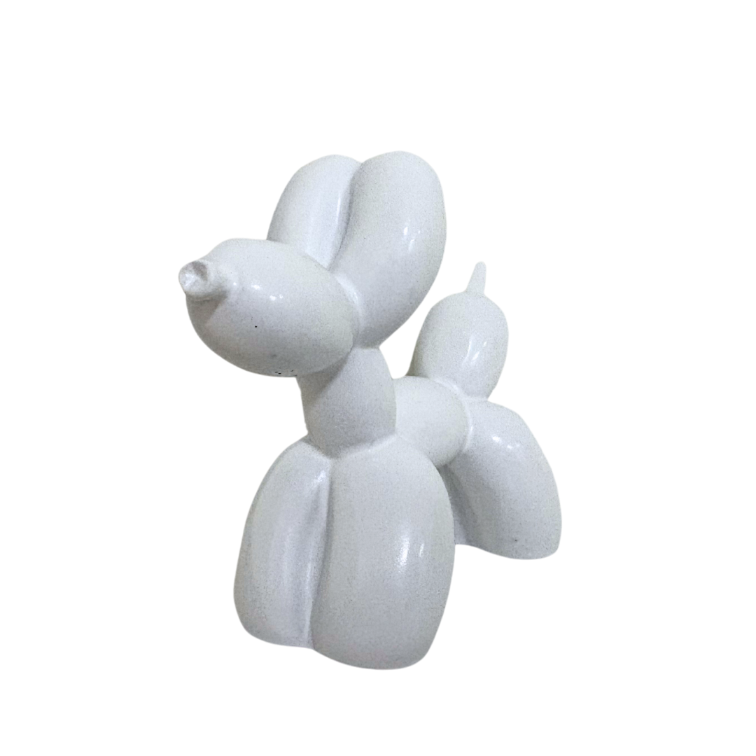 Weiße Ballonhund-Figur