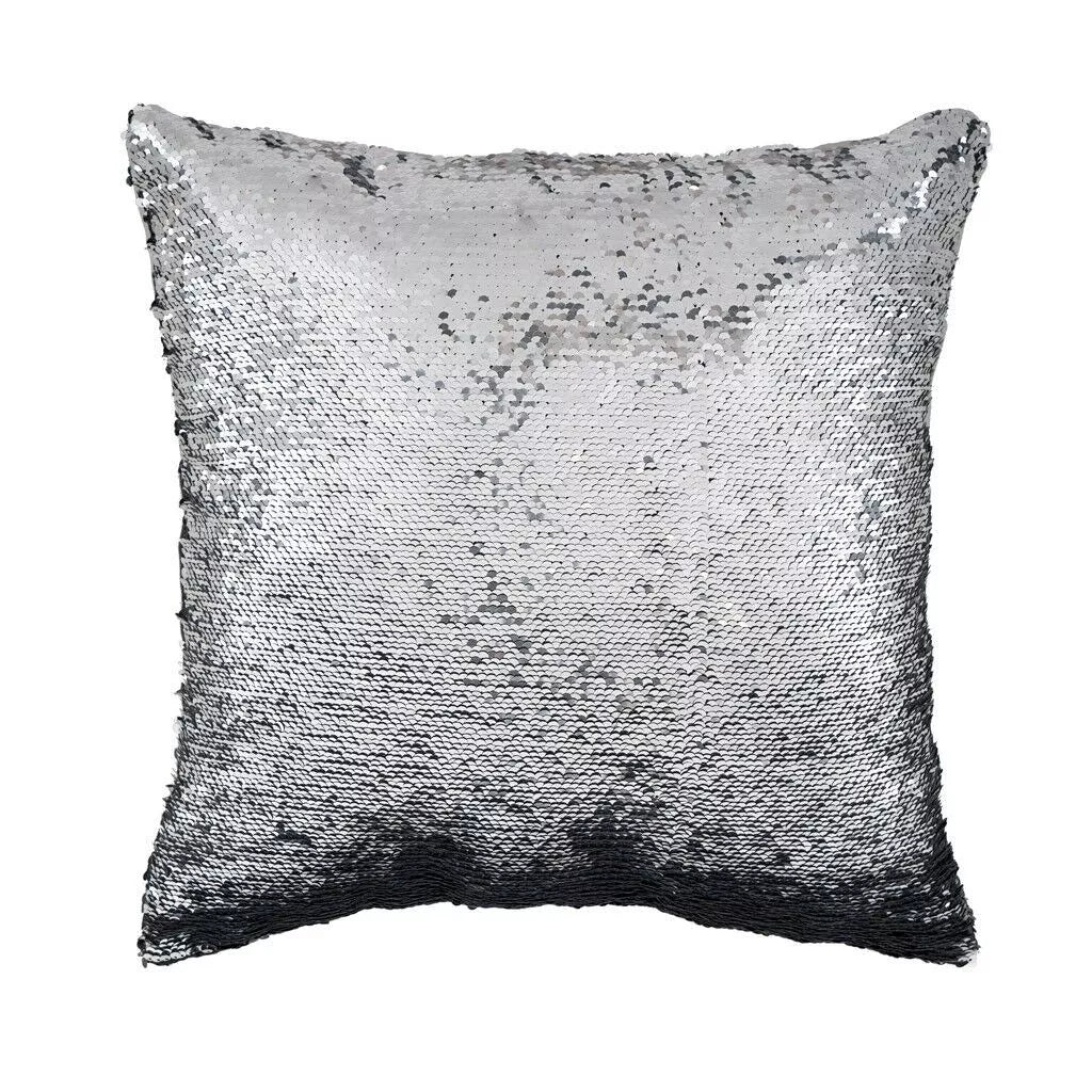 Magic Pailletten-Kissen Silber