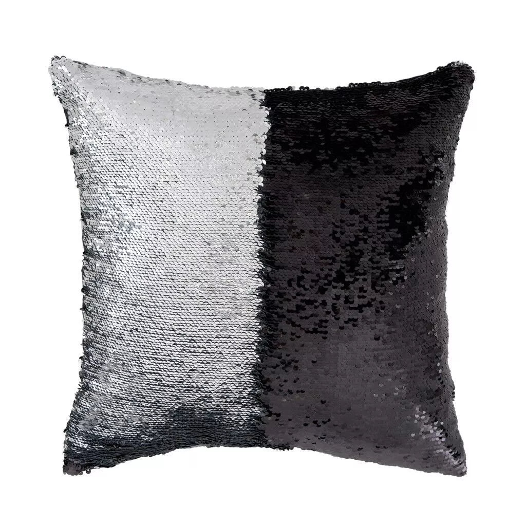 Magic Pailletten-Kissen Silber