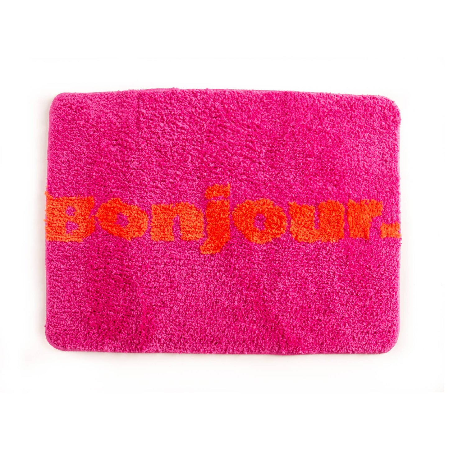 Pinker Teppich "Bonjour"