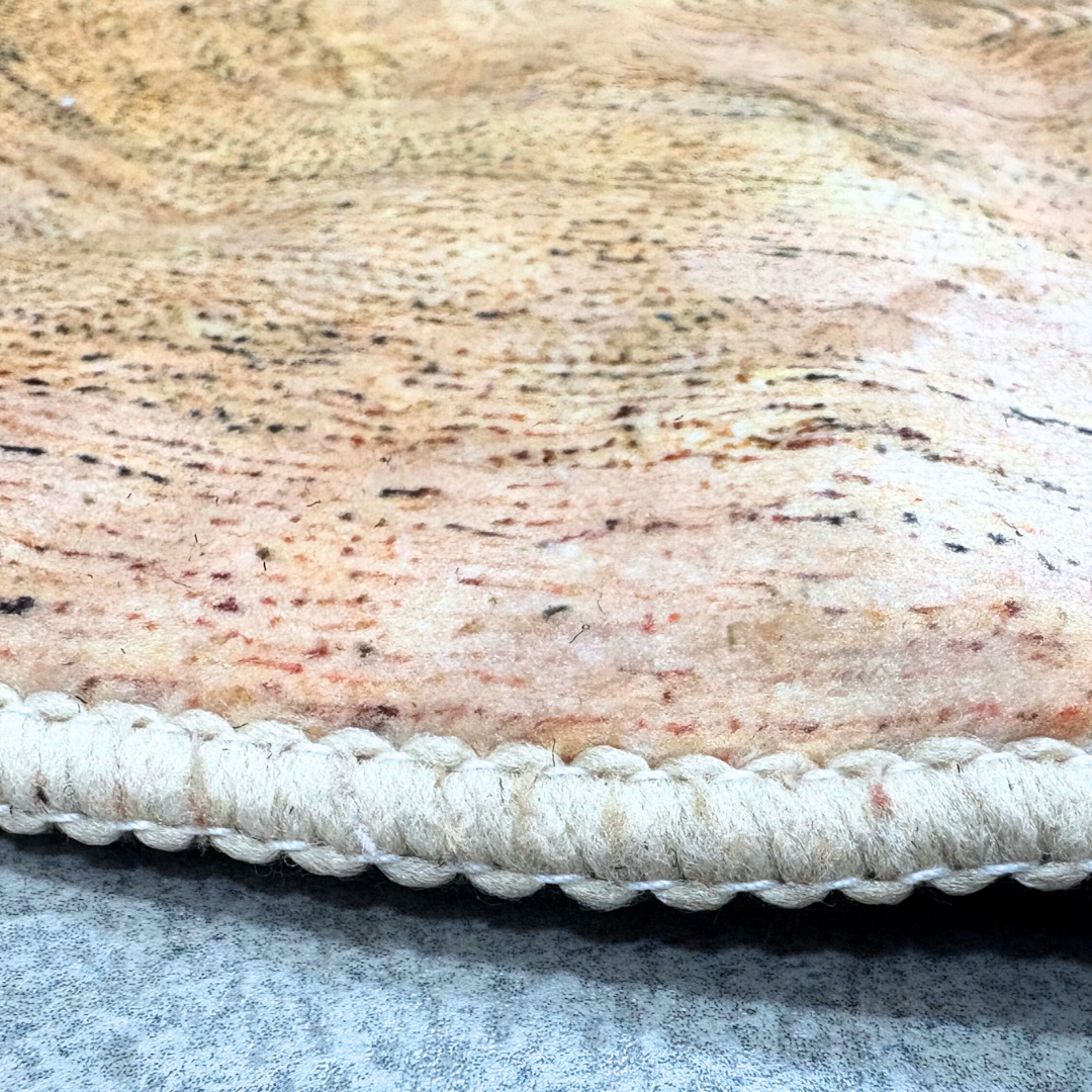 Runder Natur-Teppich