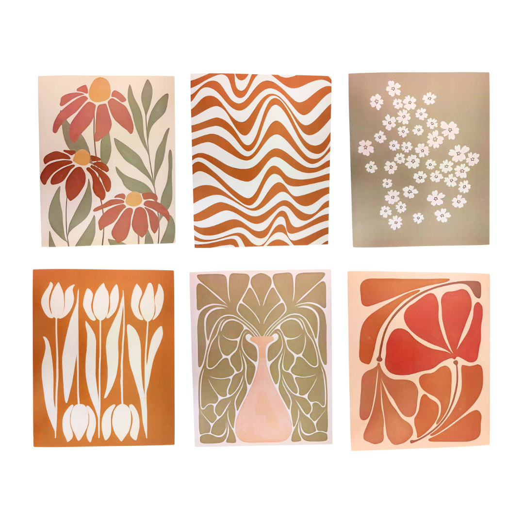 Abstrakter Boho Blumenprint