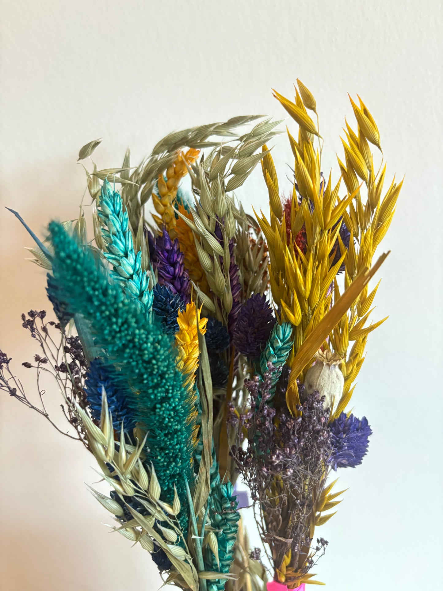 Bunter Trockenblumen-Strauß - Mittelgroß