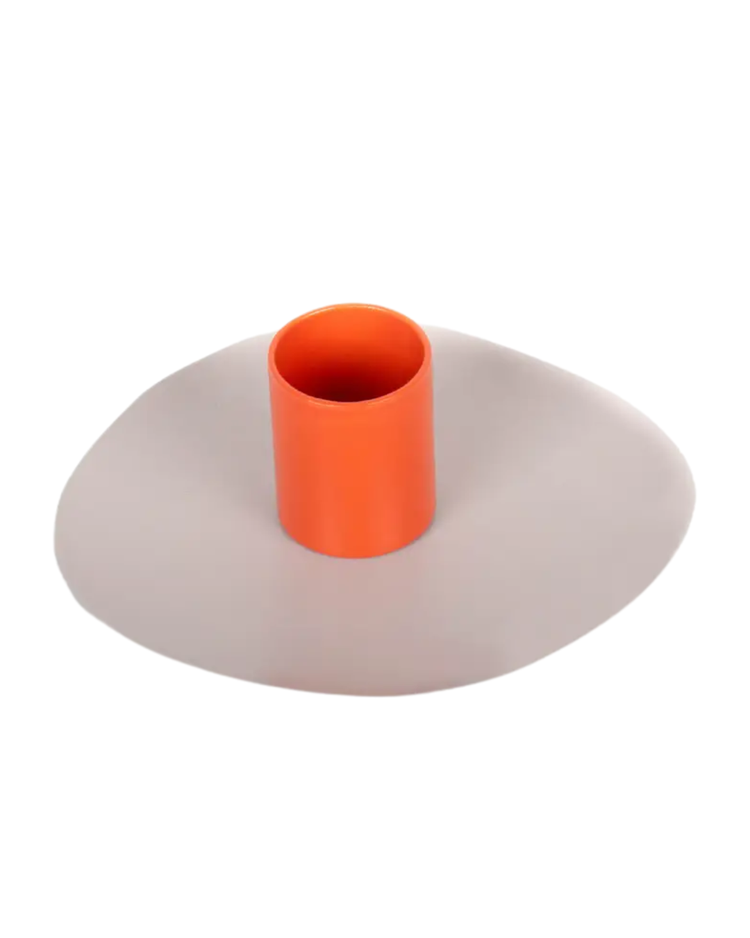 Orange-beiger Kerzenhalter "Color Glow"