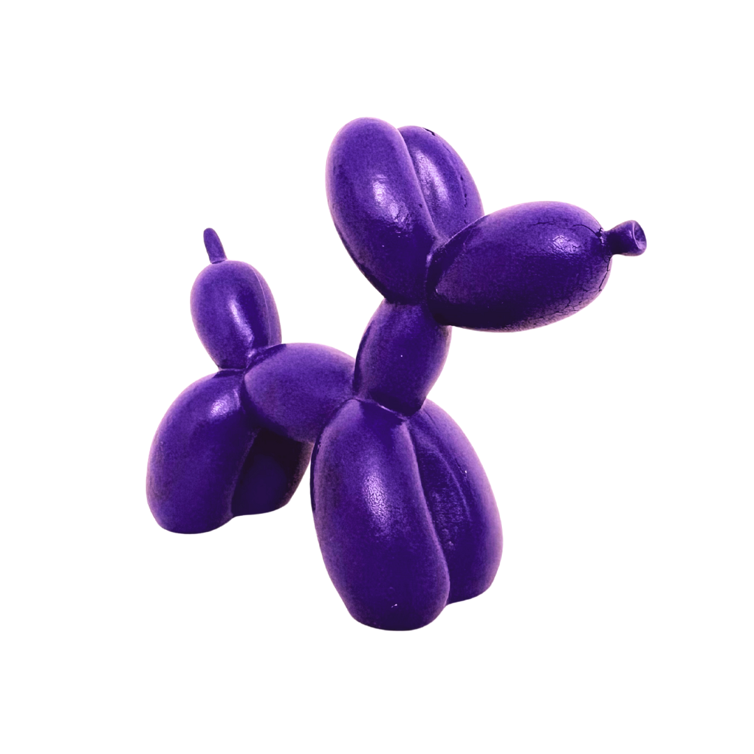 Lila Ballonhund-Figur