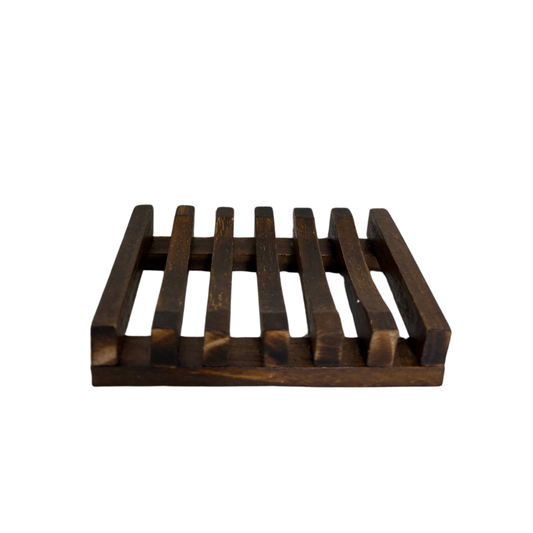 Selbstentwässernde Seifenschale aus Holz