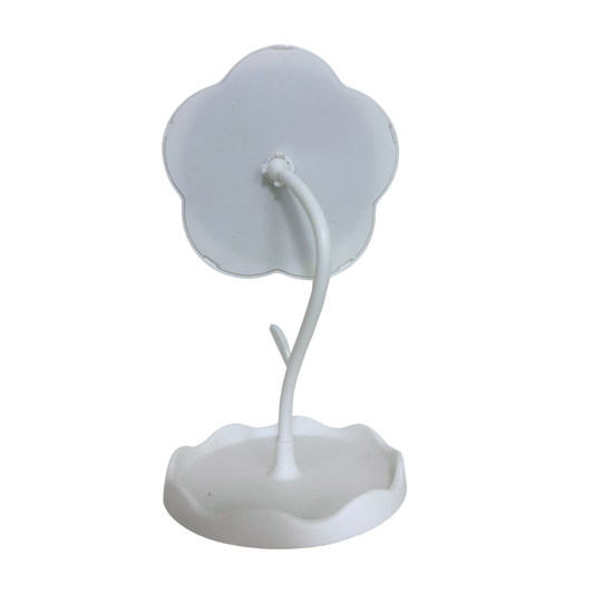 Kosmetikspiegel im Blumen-Design - Weiß