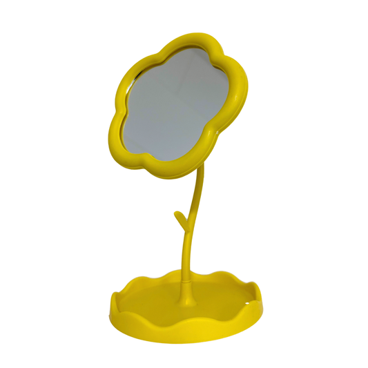 Kosmetikspiegel im Blumen-Design - Gelb
