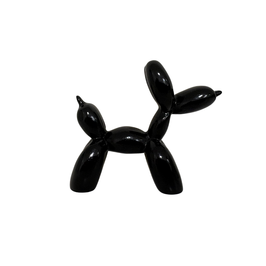 Schwarze Ballonhund-Figur