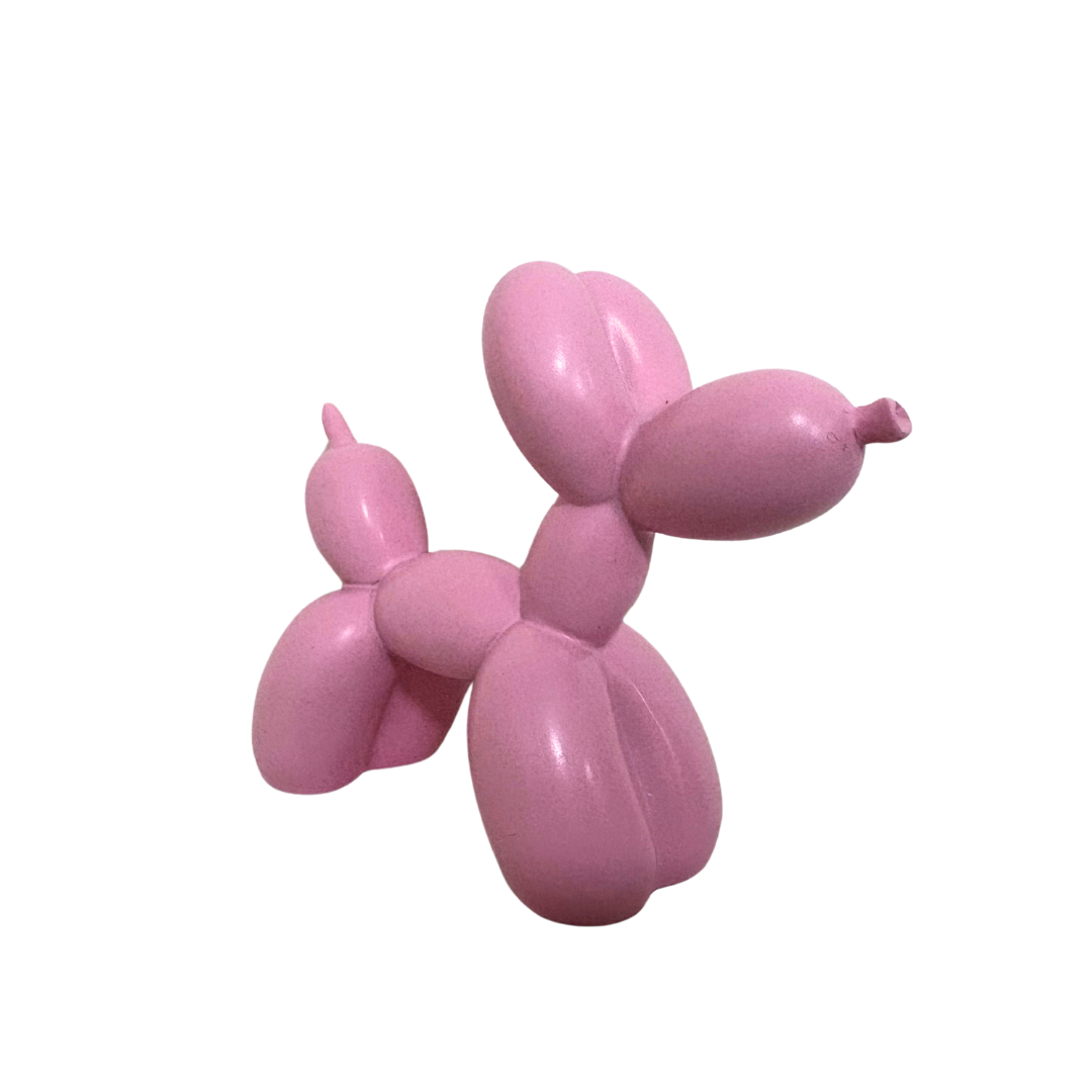 Rosa Ballonhund-Figur
