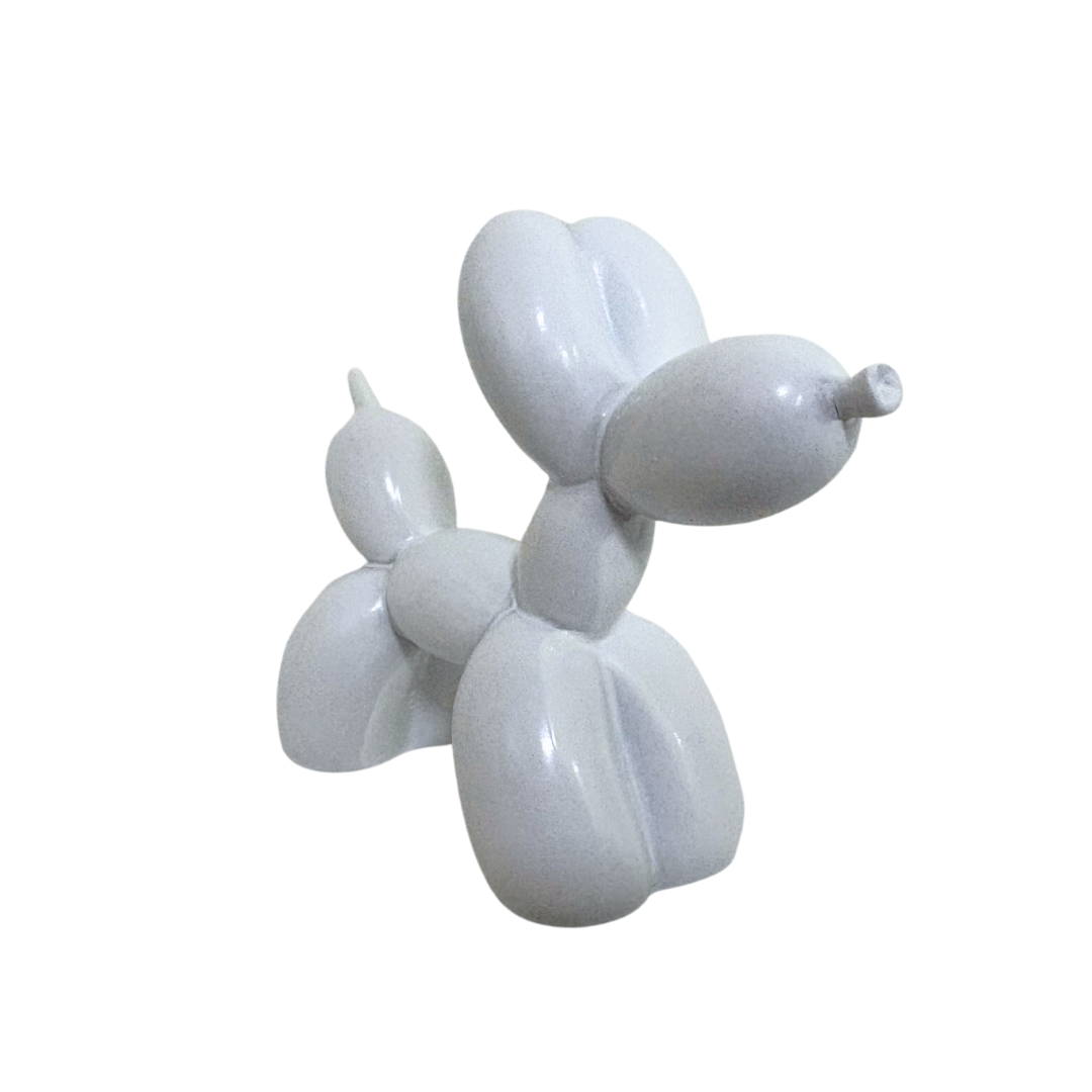 Weiße Ballonhund-Figur
