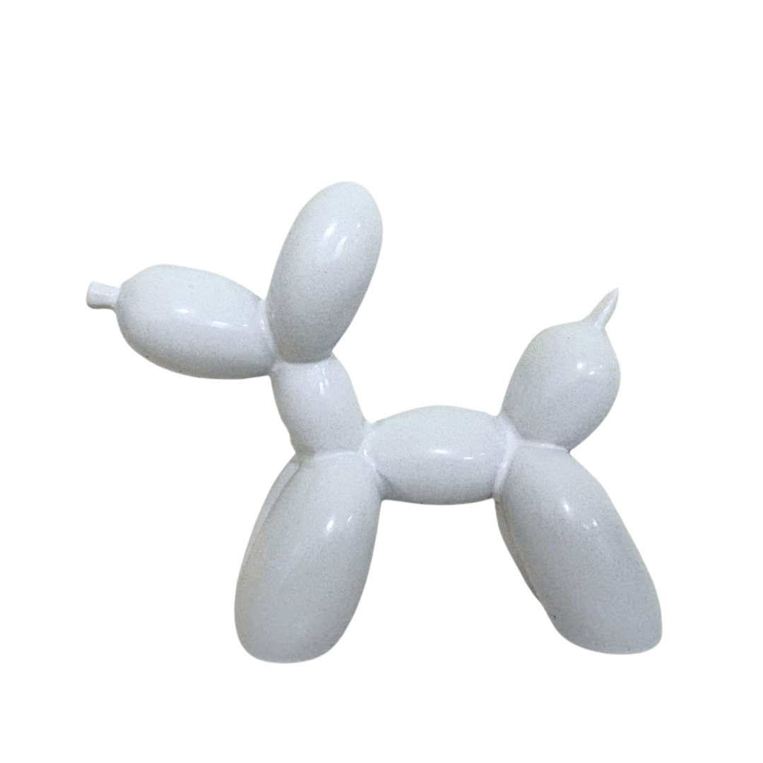 Weiße Ballonhund-Figur