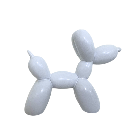 Weiße Ballonhund-Figur