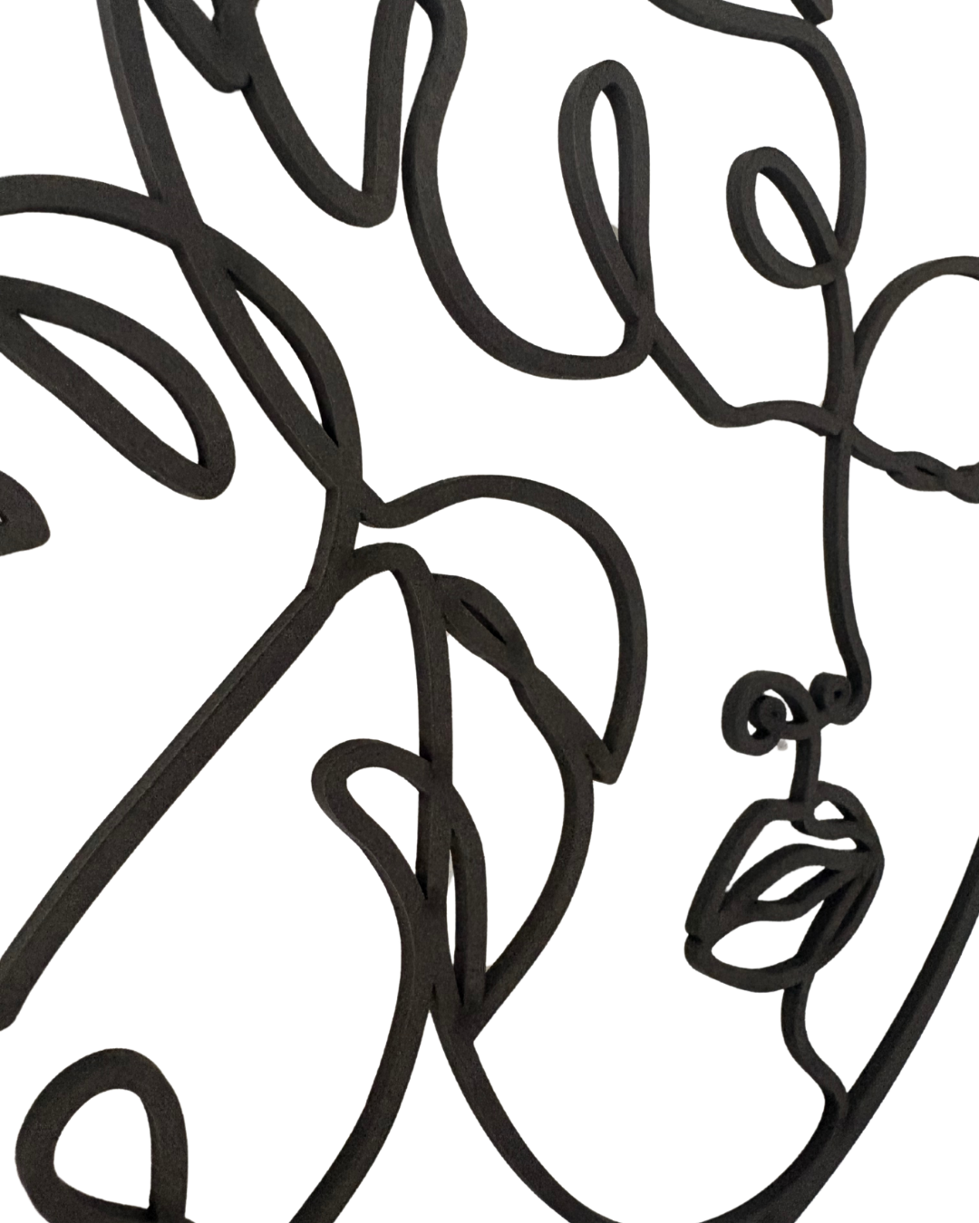 Wandobjekt - Monstera Line Art Face