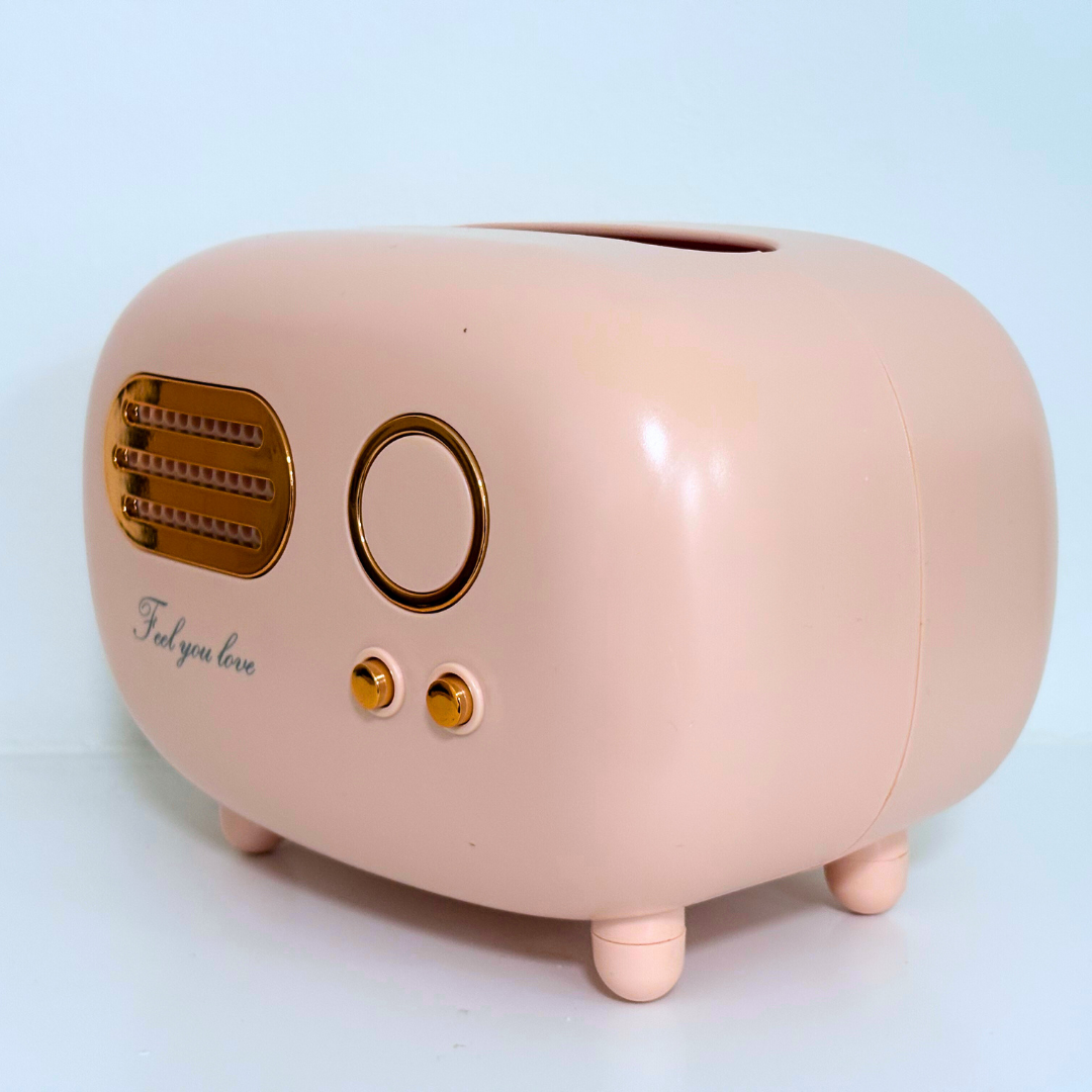 Retro Taschentuchspender in Rosa