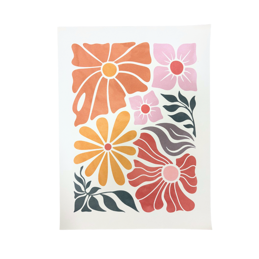 Retro Blumenposter