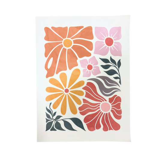 Retro Blumenposter