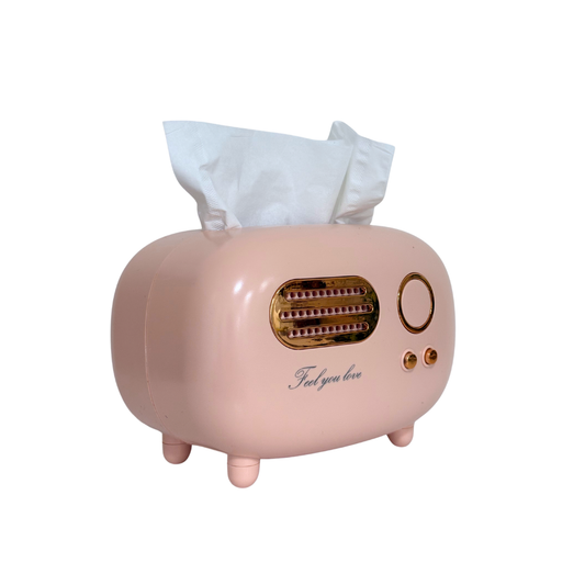 Retro Taschentuchspender in Rosa
