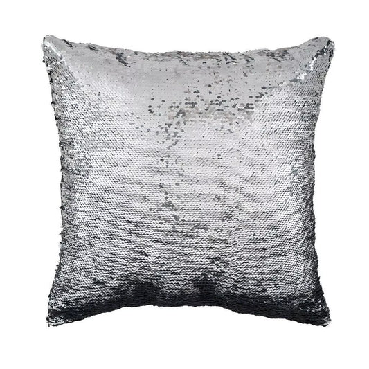 Magic Pailletten-Kissen Silber