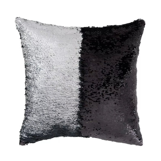 Magic Pailletten-Kissen Silber