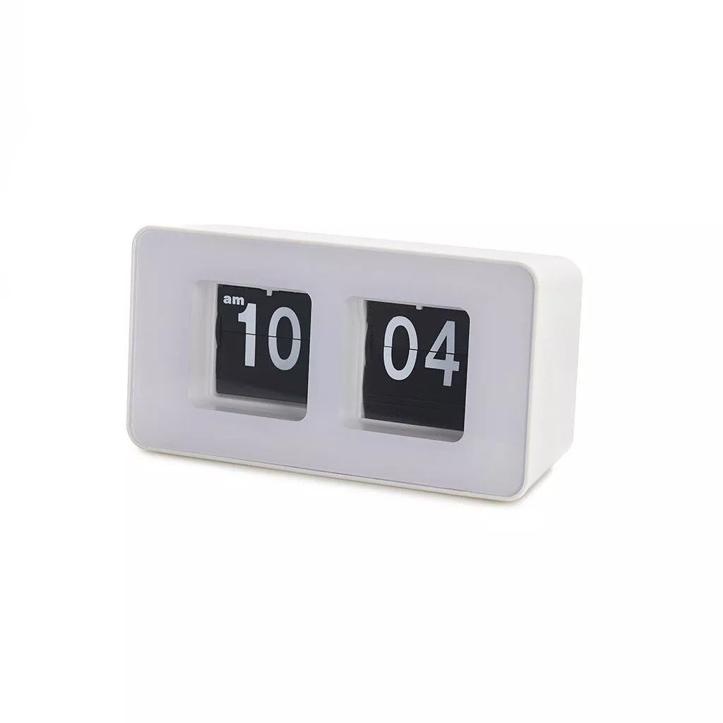 Tischuhr Flip Clock - Weiß