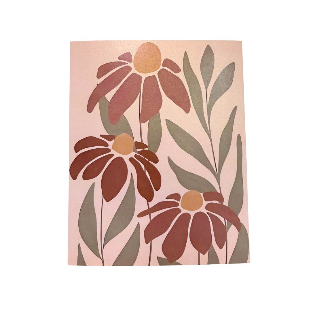 Abstrakter Boho Blumenprint