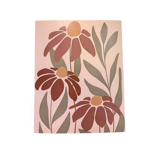 Abstrakter Boho Blumenprint