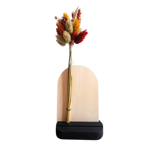 Bilder- und Trockenblumen-Halter in Bogenform