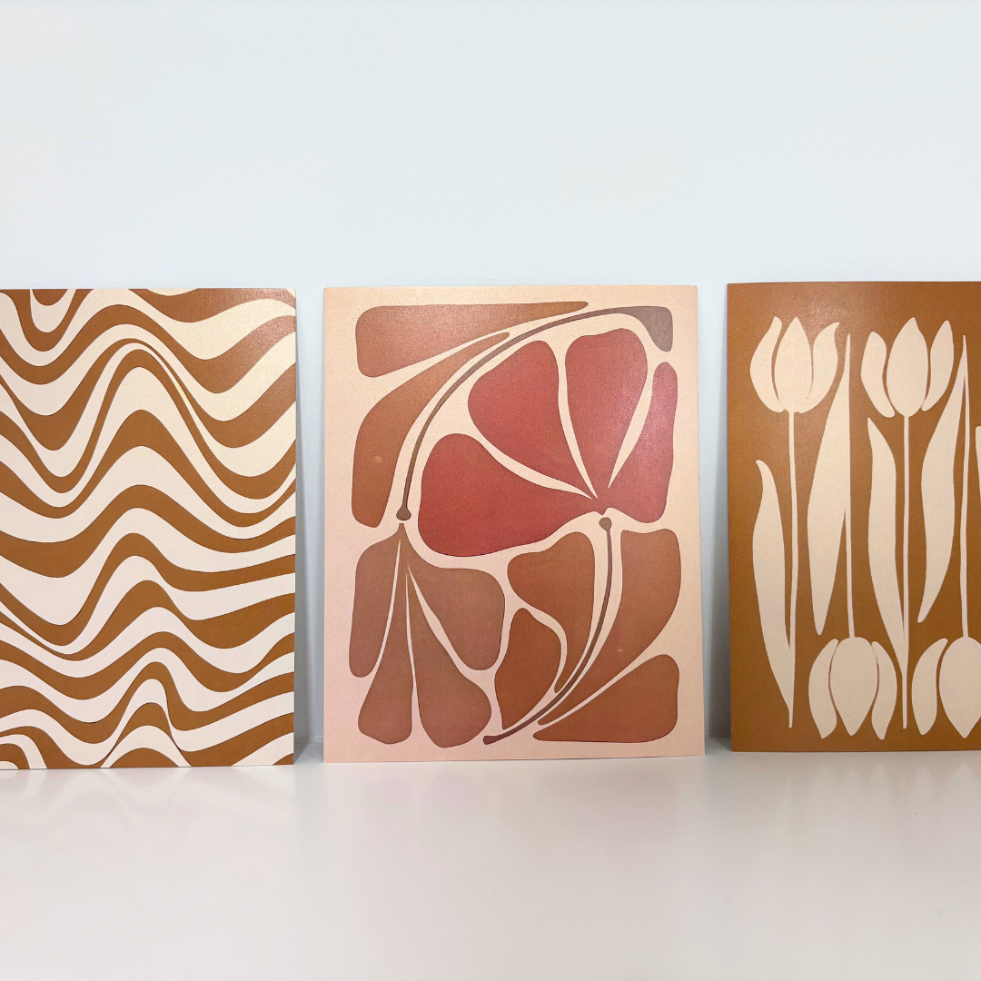 Abstrakter Boho Blumenprint