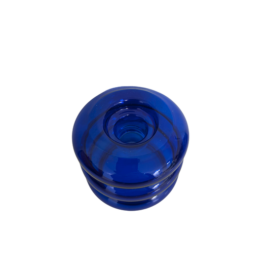 Kerzenhalter und Vase in Blau