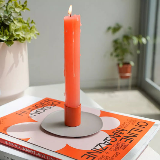 Orange-beiger Kerzenhalter "Color Glow"