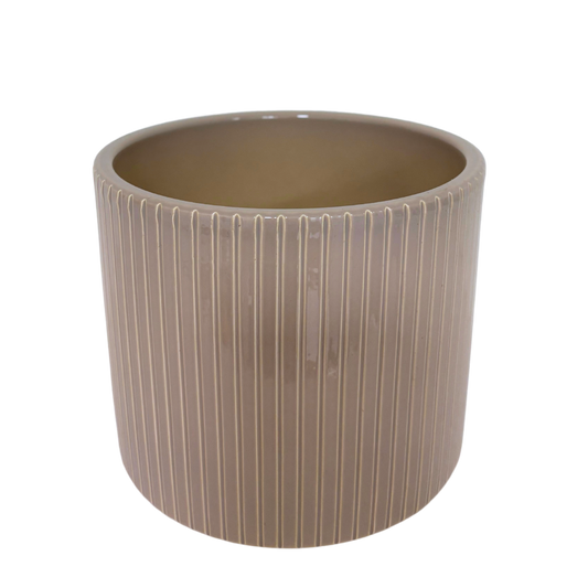 Boho Übertopf aus Keramik - Beige