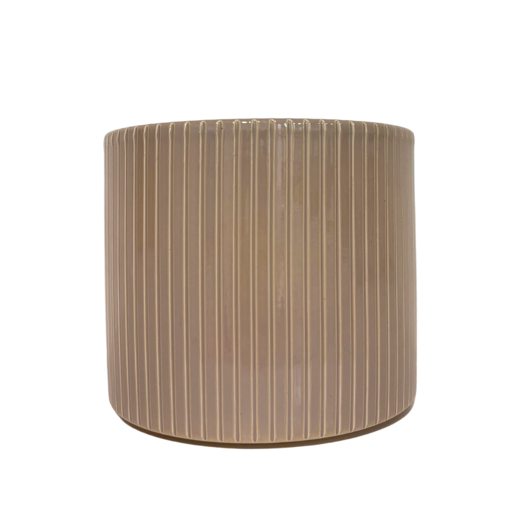 Boho Übertopf aus Keramik - Beige