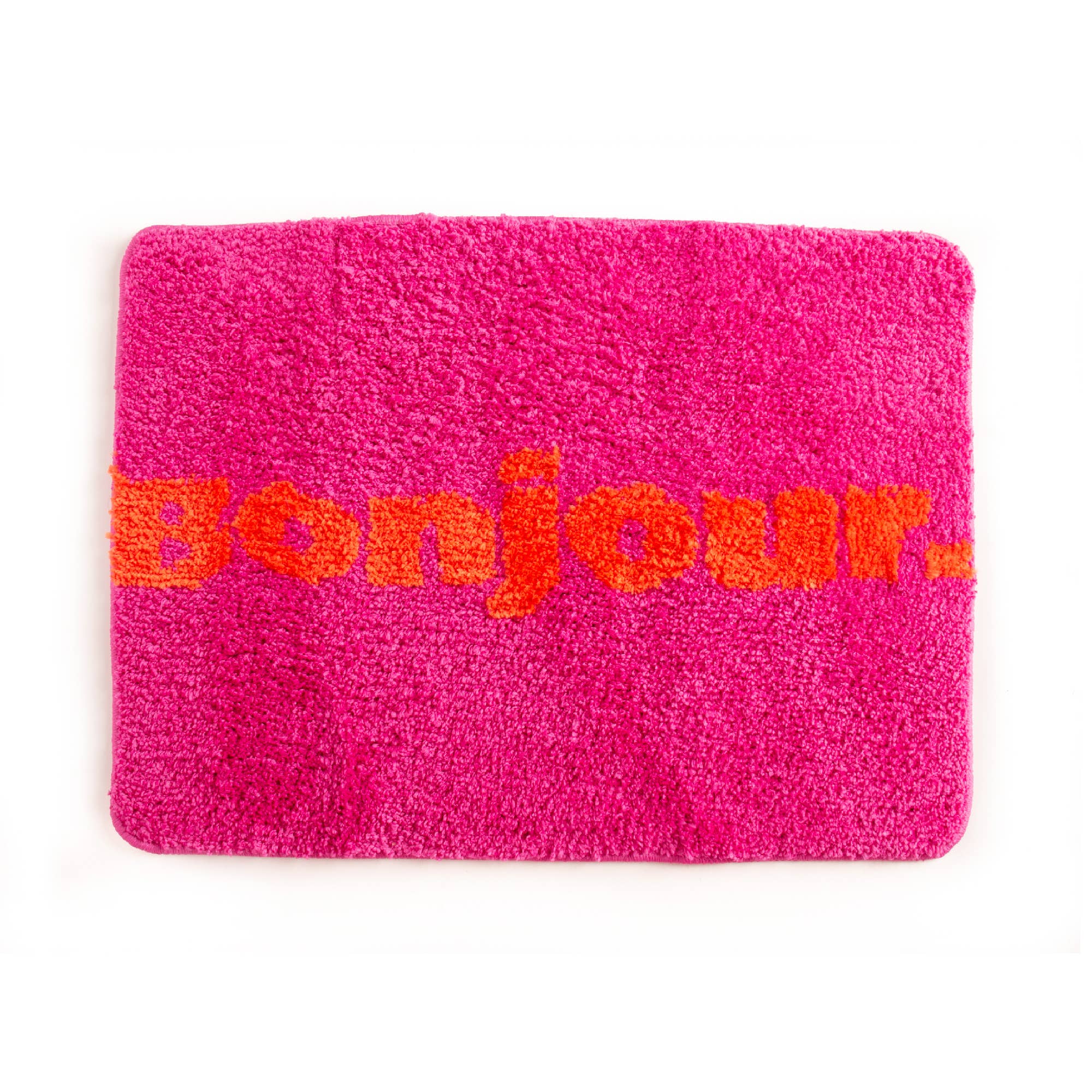 Pinker Teppich "Bonjour"