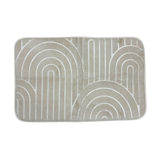 Beige Badematte mit Strukturmuster