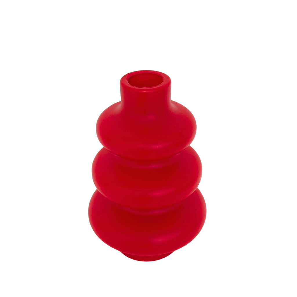 Art Deco Kunststoffvase in Rot