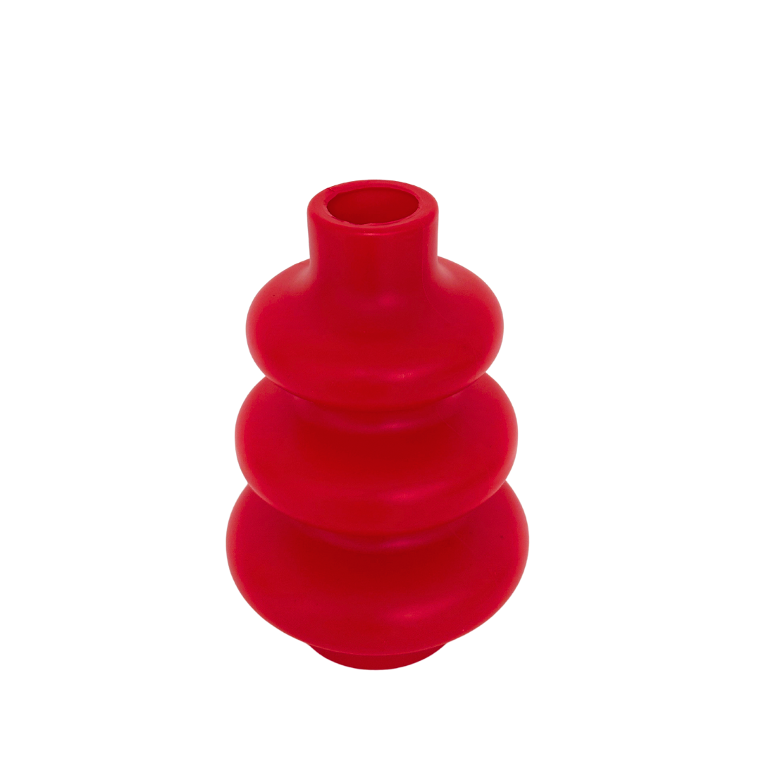 Art Deco Kunststoffvase in Rot