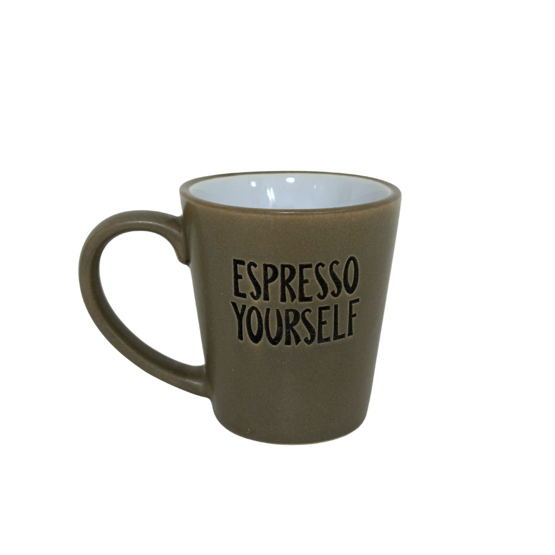Kleine Kaffee-Tasse mit Spruch