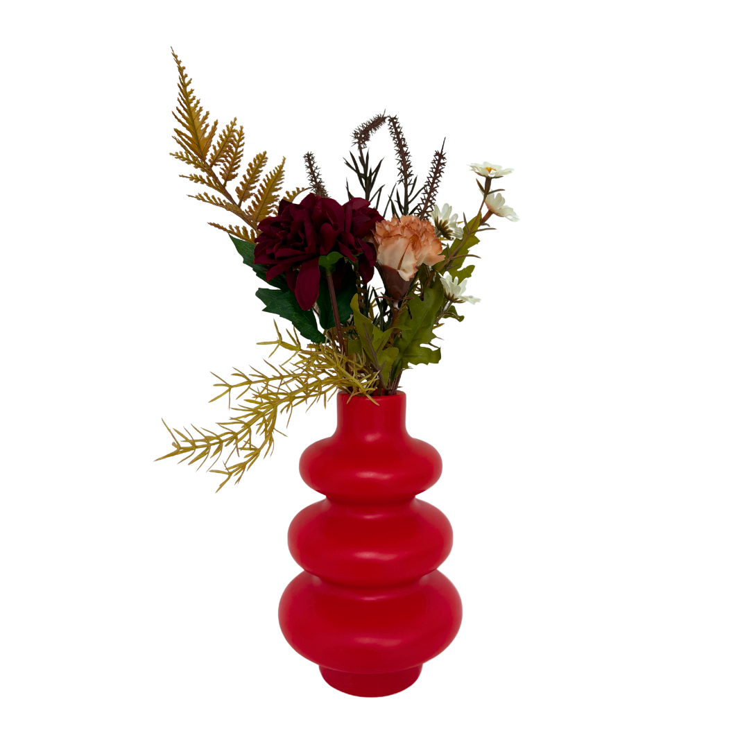 Art Deco Kunststoffvase in Rot