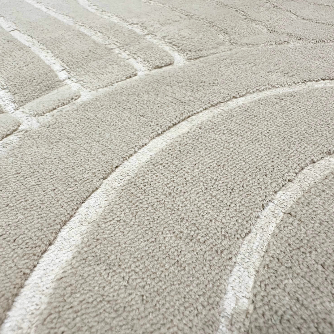 Beige Badematte mit Strukturmuster