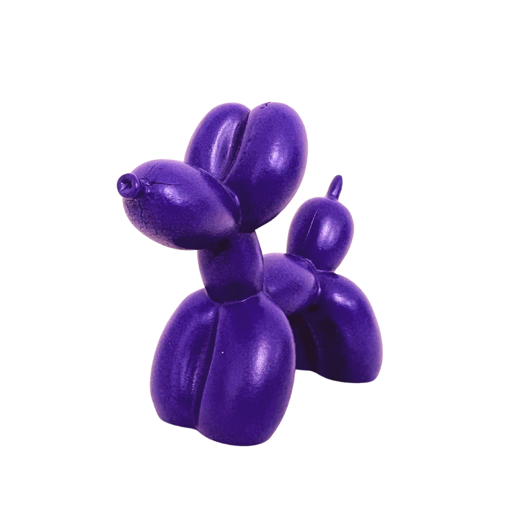 Lila Ballonhund-Figur