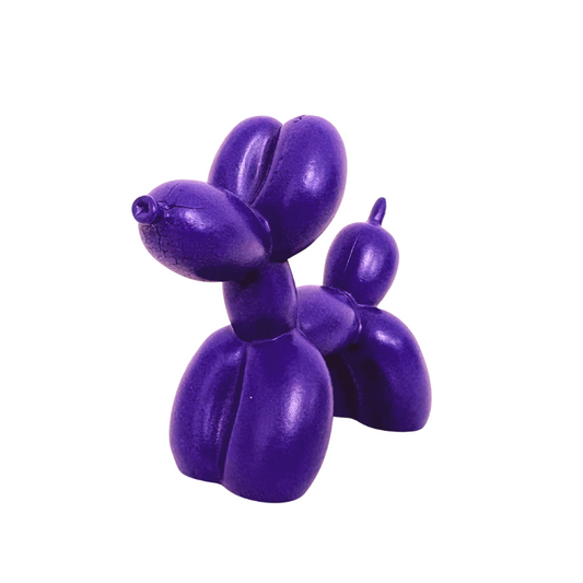 Lila Ballonhund-Figur