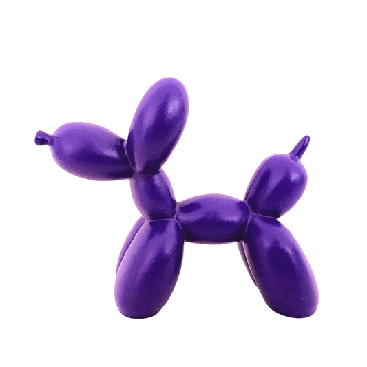 Lila Ballonhund-Figur